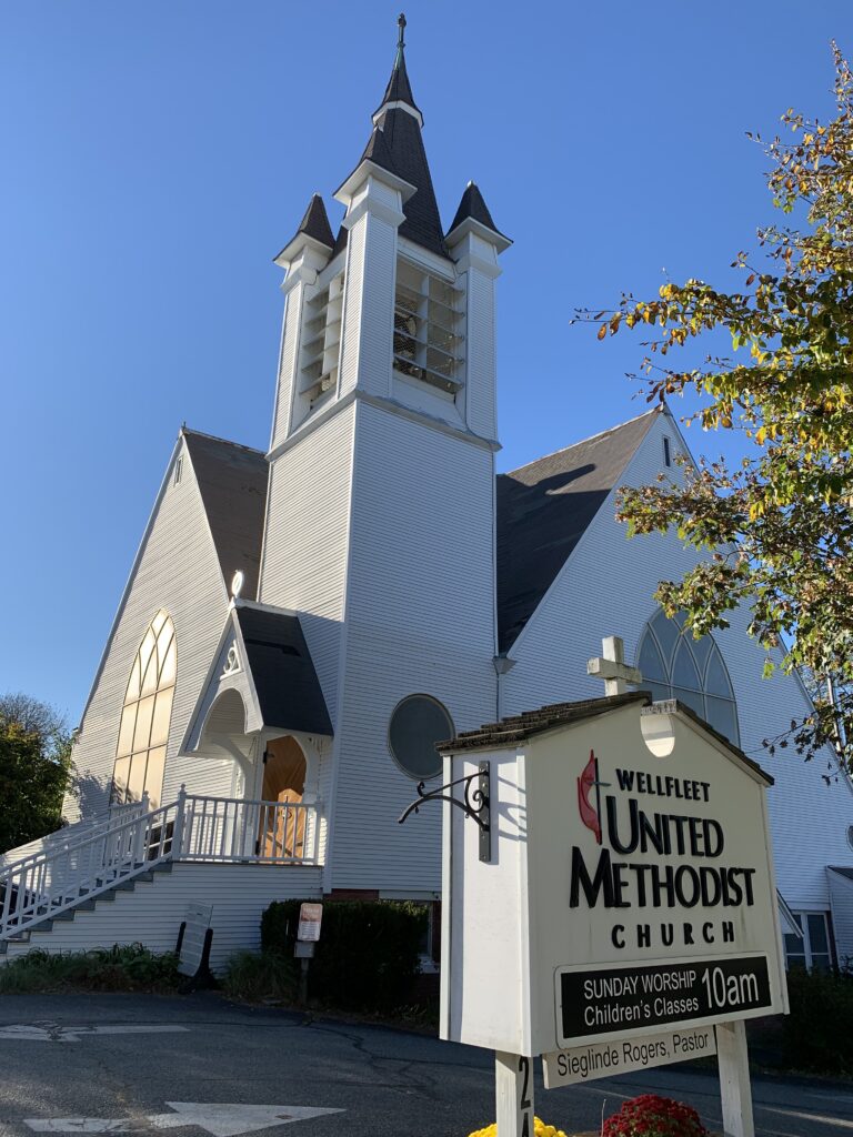 United Methodist Church Wellfleet MA.  This is where we serve our free weekly meals with a sense of community and fellowship